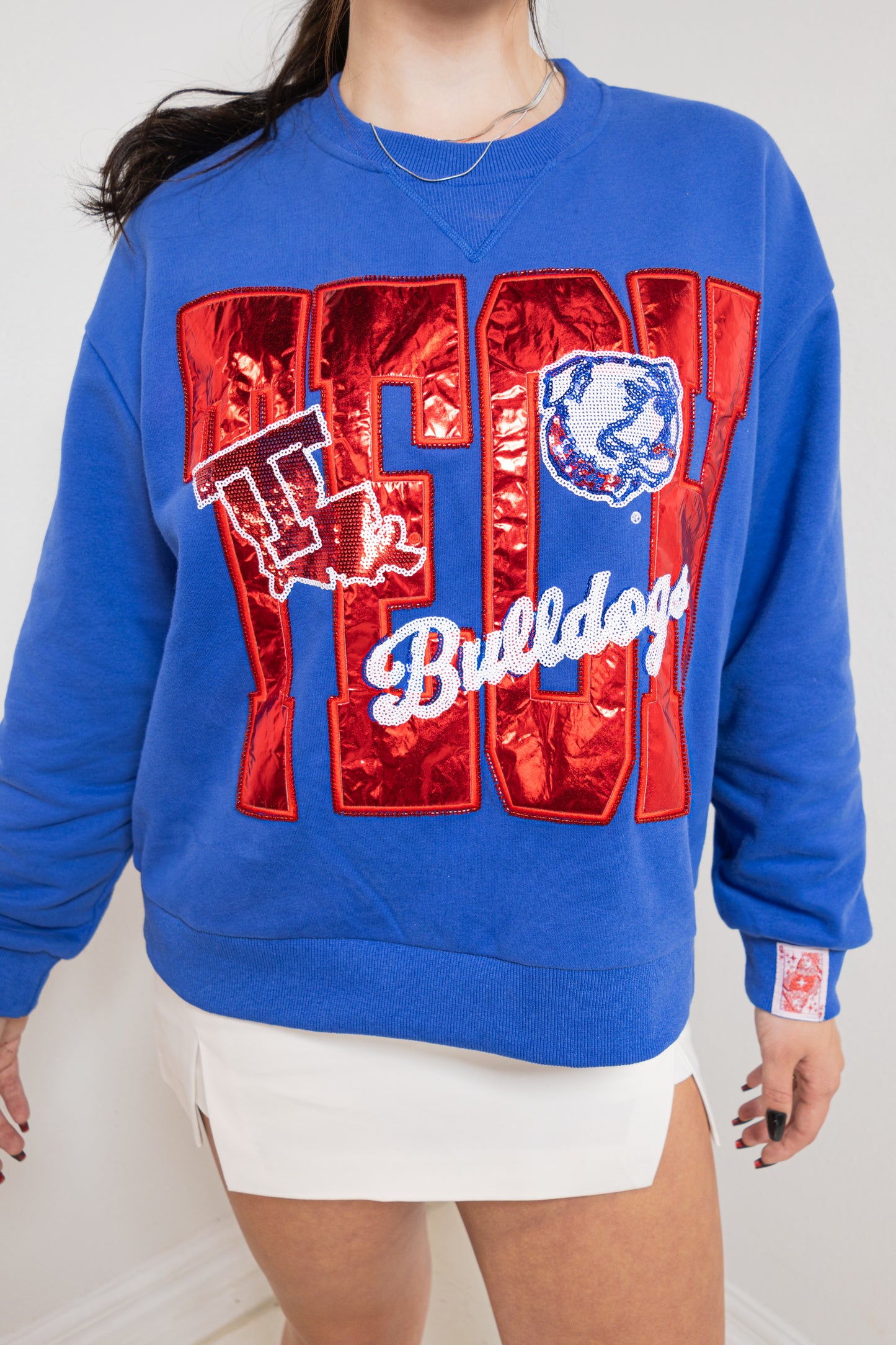 Queen of Sparkles LA Tech Metallic Icons Sweatshirt