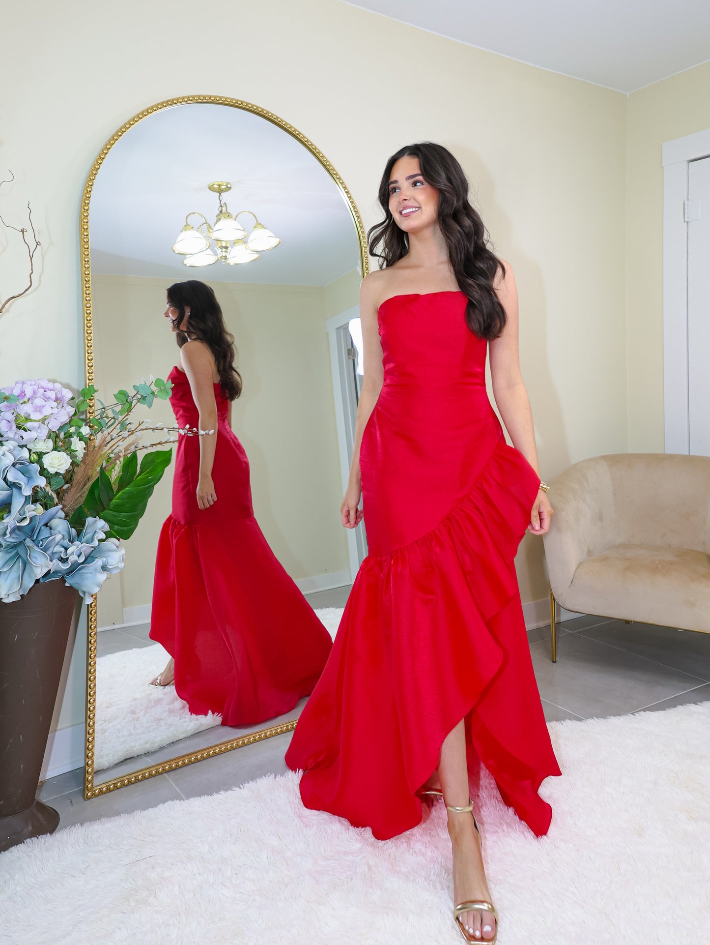 Radiant Rouge Gown