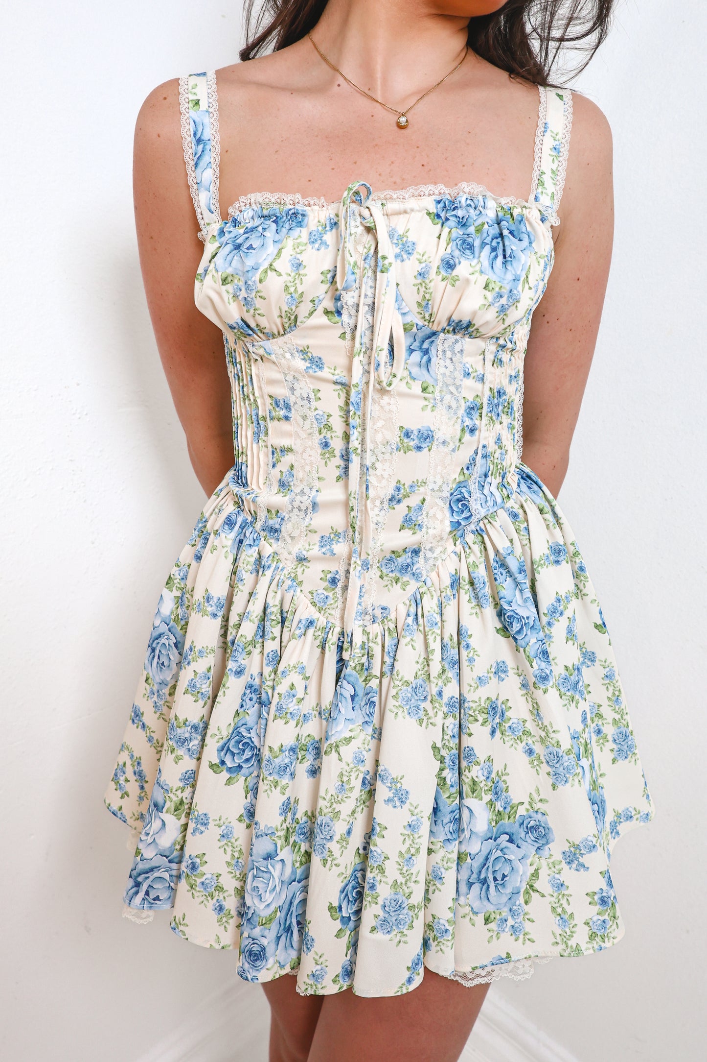 Rosette Romance Corset Mini Dress