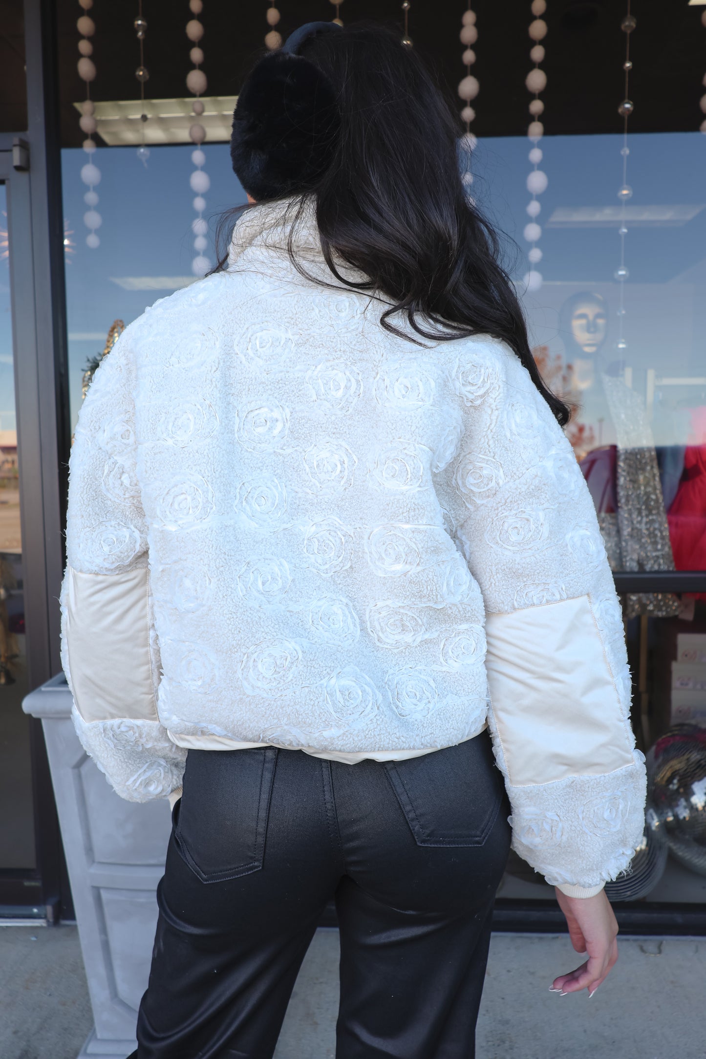Rosie Floral Sherpa Jacket