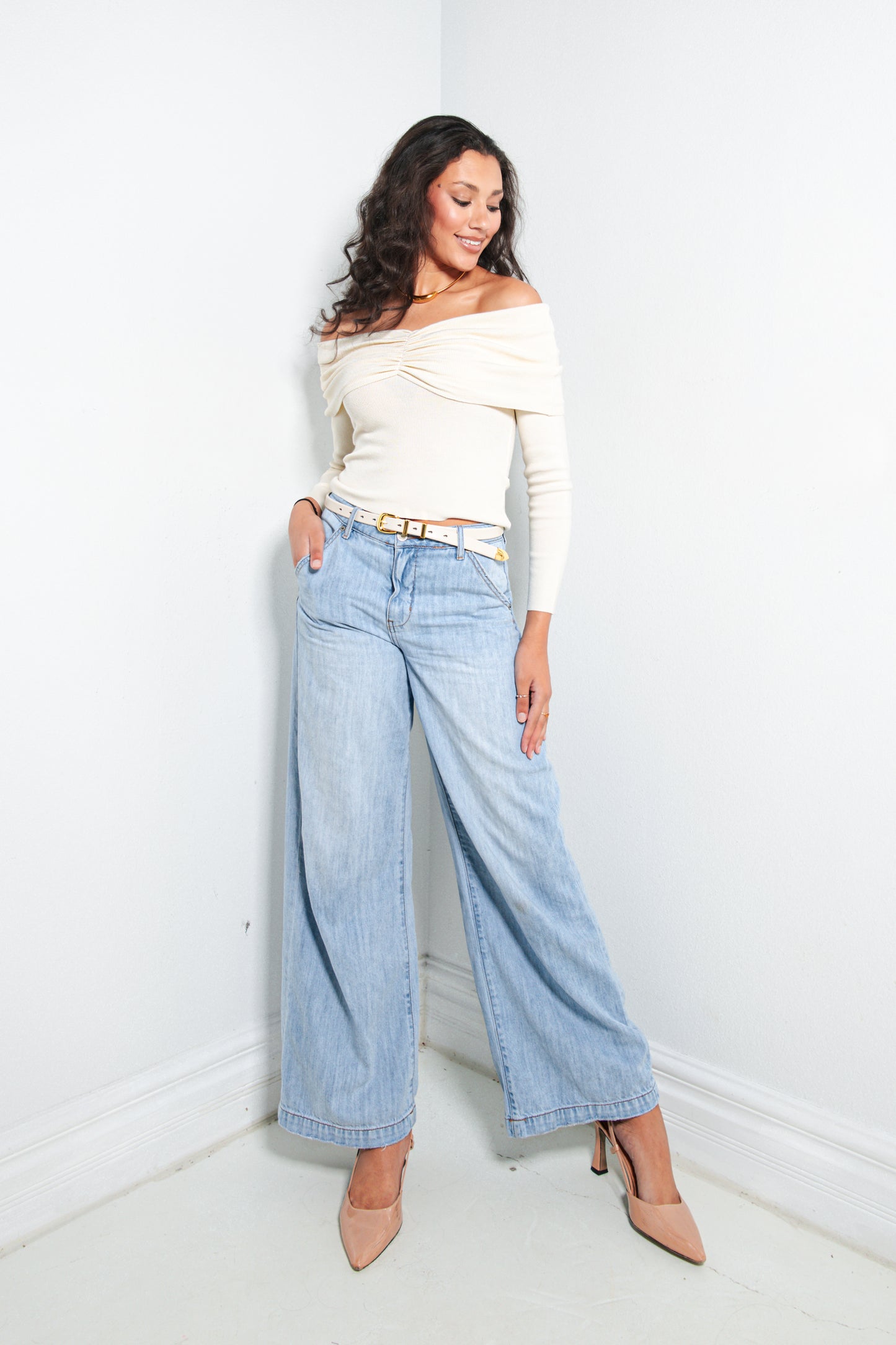 Ruched Intentions Off Shoulder Top
