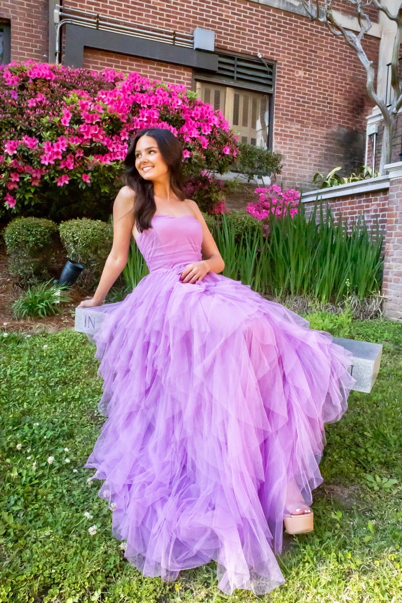 Ruffled Tulle Tube Top Maxi Dress-Dresses-KCoutureBoutique, women's boutique in Bossier City, Louisiana