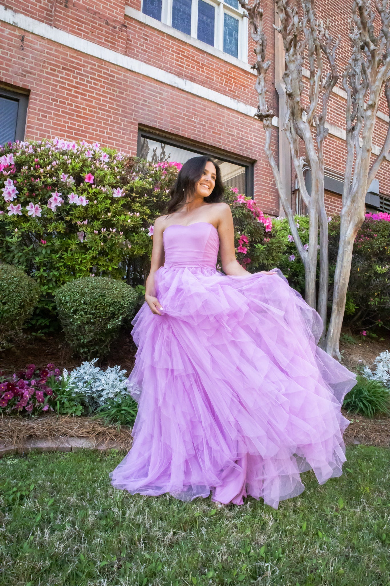 Ruffled Tulle Tube Top Maxi Dress-Dresses-KCoutureBoutique, women's boutique in Bossier City, Louisiana