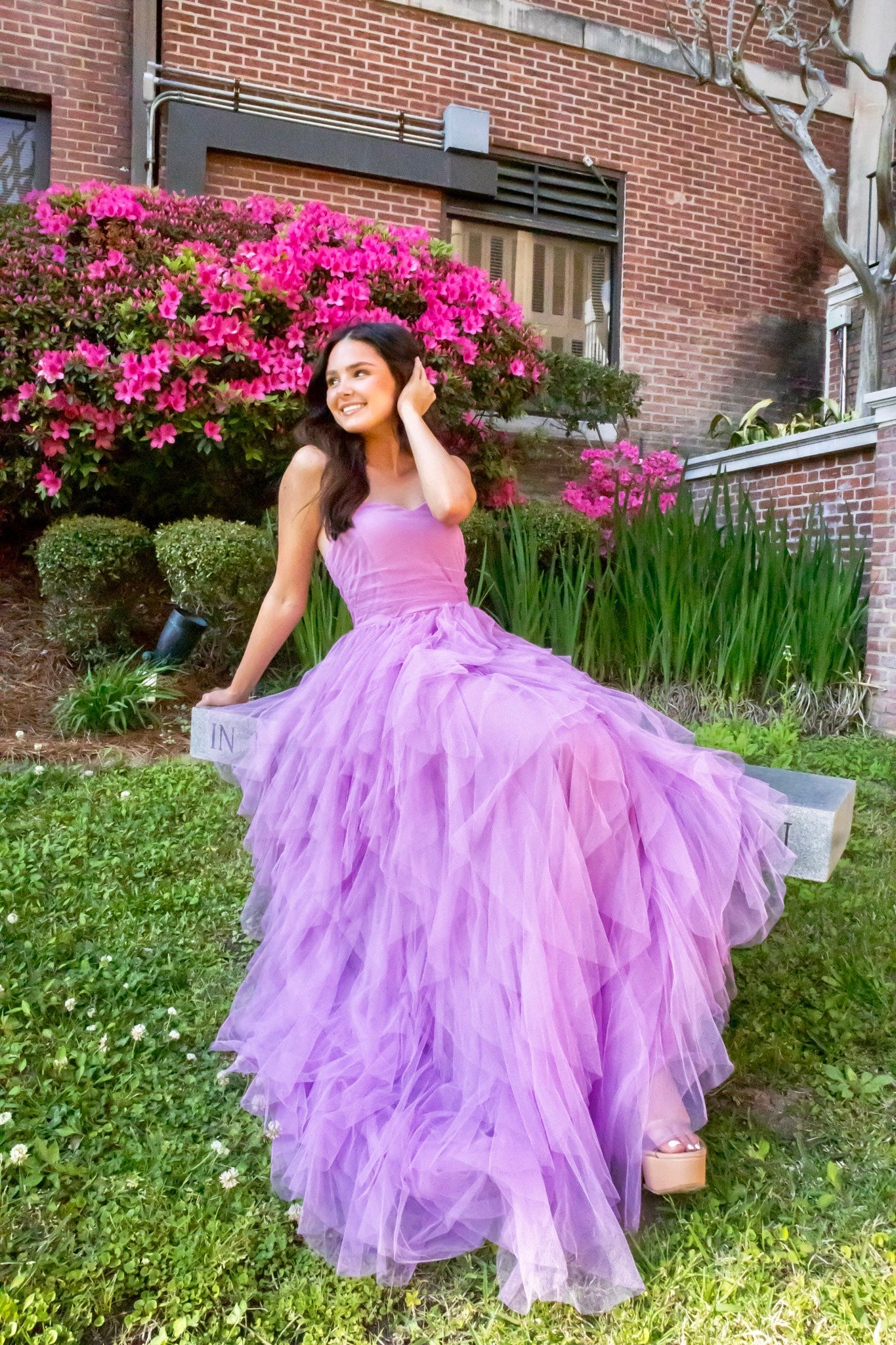 Ruffled Tulle Tube Top Maxi Dress-Dresses-KCoutureBoutique, women's boutique in Bossier City, Louisiana