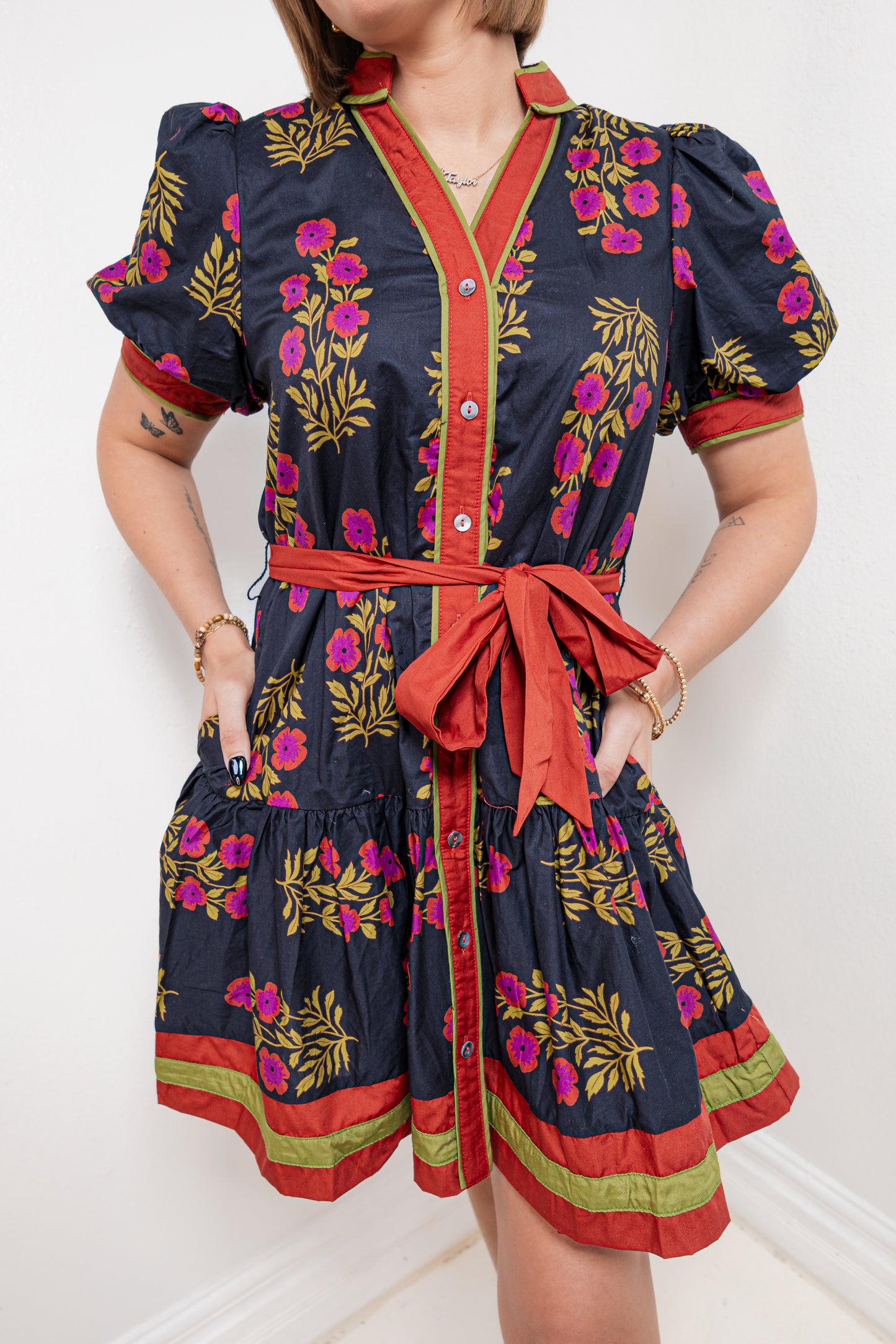 Scarlet Meadow Button Down Mini Dress