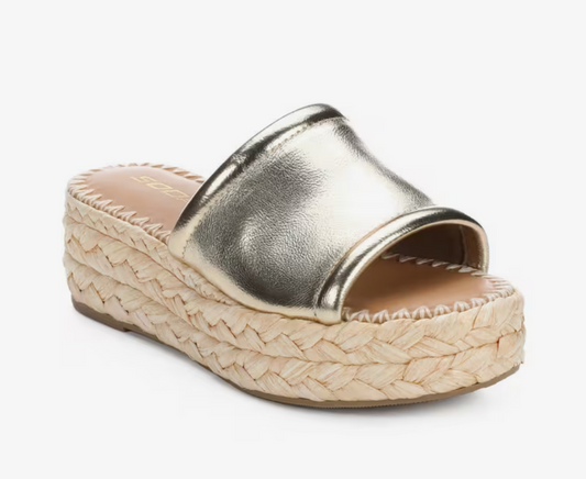Monte Gold Braided Platform Sandal