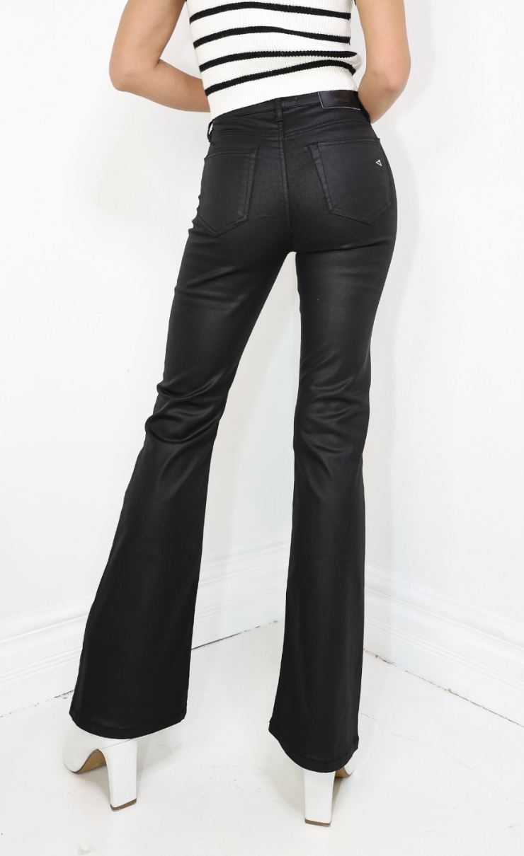 Hidden Happi Coated Clean Stretch Flare Pants
