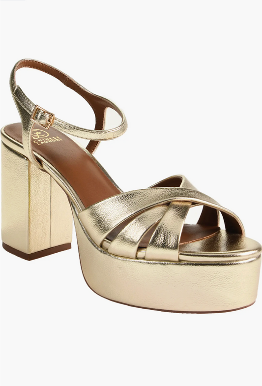 Chinese Laundry Tessa Gold Platform Heels