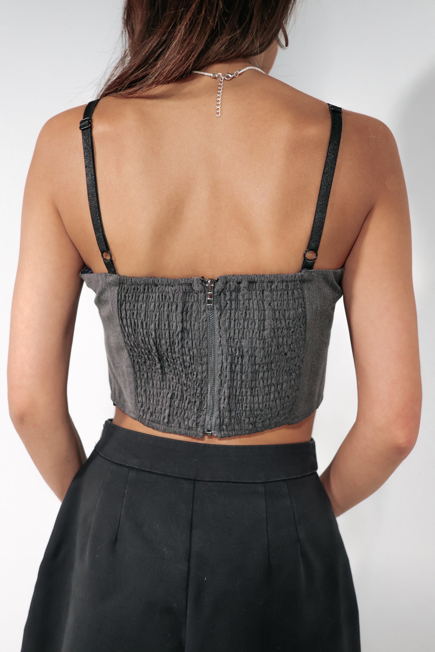 Smokey Lace Contrast Cami Top