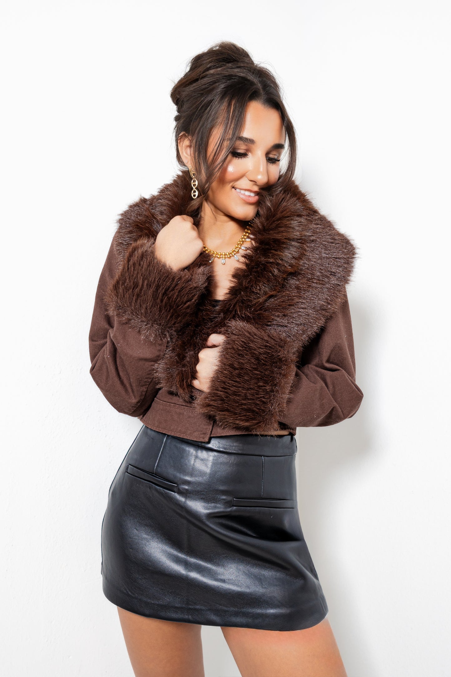 Detachable Snowbound Chic Denim & Faux Fur Jacket