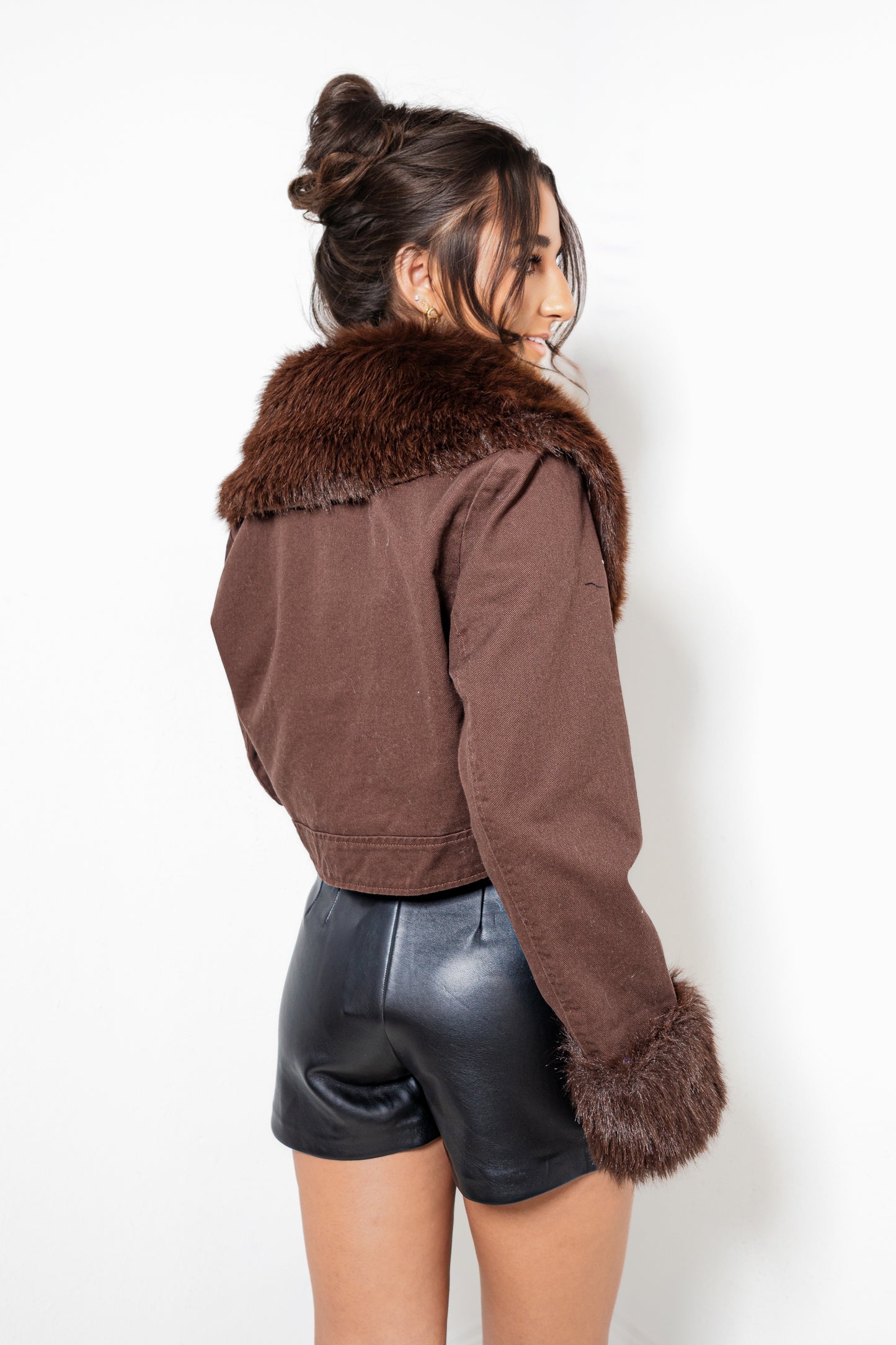 Detachable Snowbound Chic Denim & Faux Fur Jacket