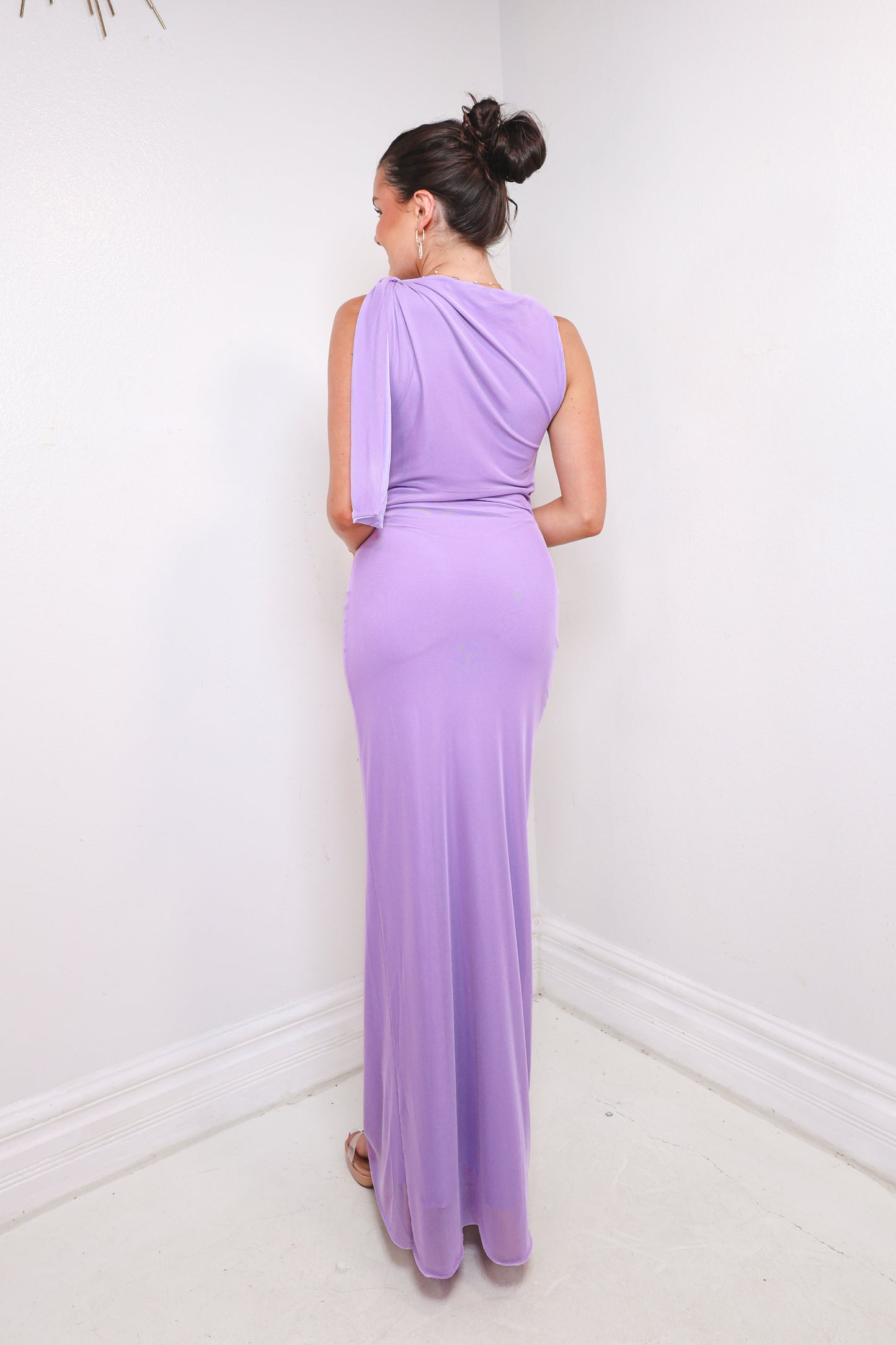 Soft Statement Self Tie Maxi Dress