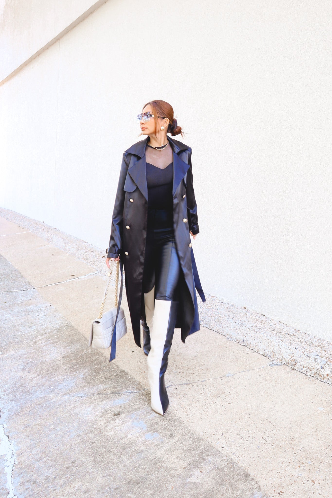 Stay Trendy Satin Trench Coat – KCoutureBoutique