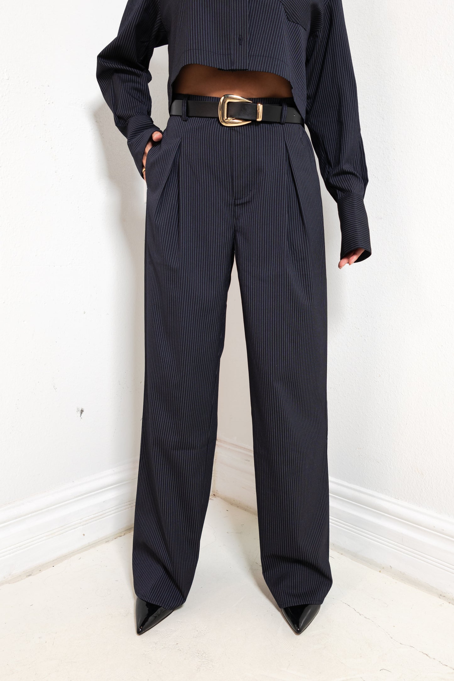 Strictly Business Pinstripe Trousers