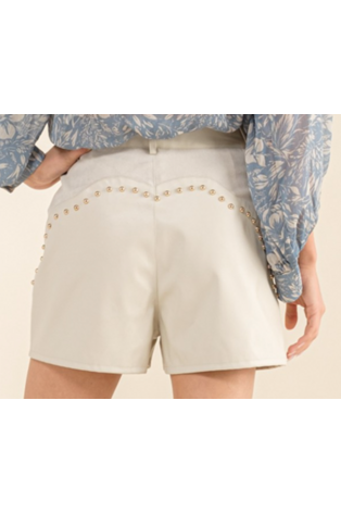 Studded Cowgirl Suede Contrast Shorts-Bottoms-KCoutureBoutique, women's boutique in Bossier City, Louisiana
