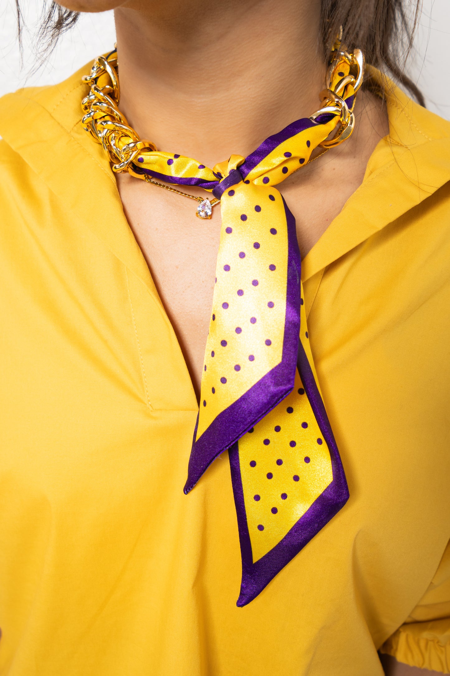 Game Day Chic Scarf Chain Necklace