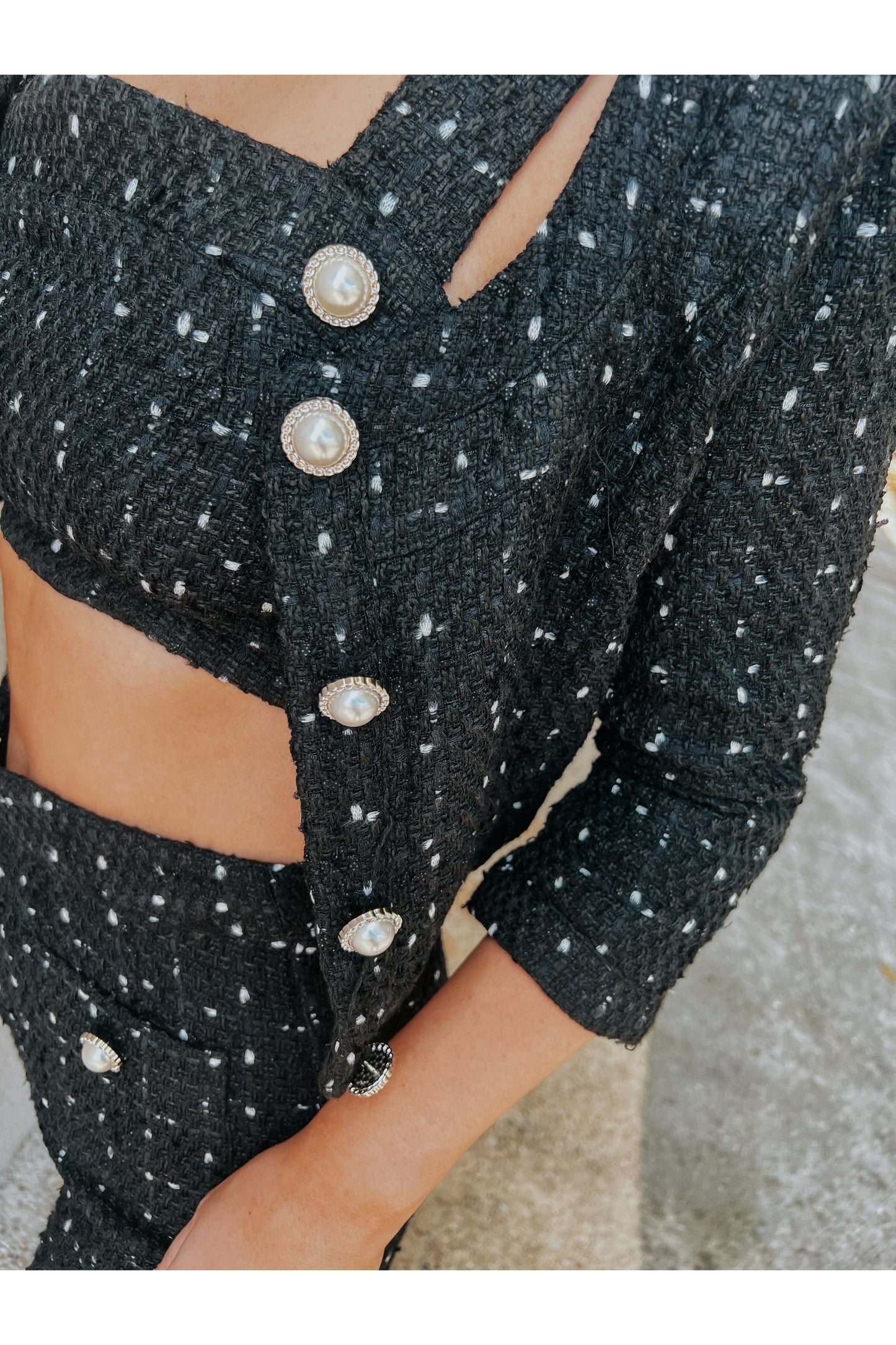Talia's Tweed Crop Blazer-Outerwear-KCoutureBoutique, women's boutique in Bossier City, Louisiana