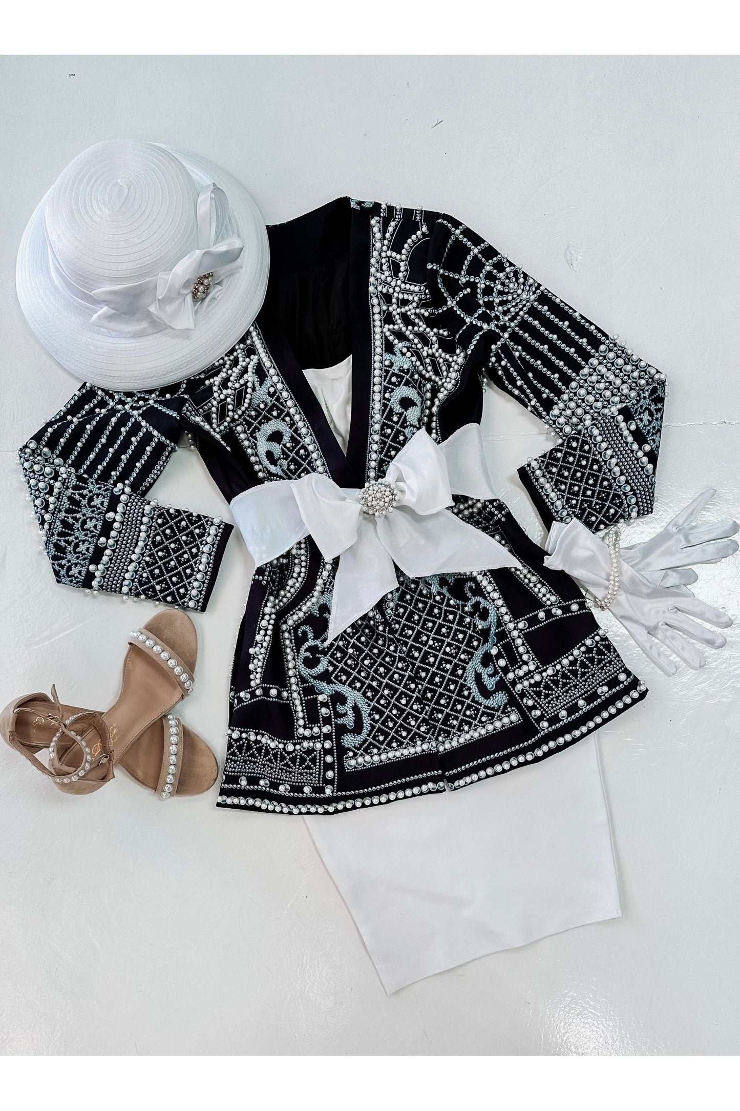 The Celine Collection Pearl Blazer Jacket-Apparel & Accessories-KCoutureBoutique, women's boutique in Bossier City, Louisiana