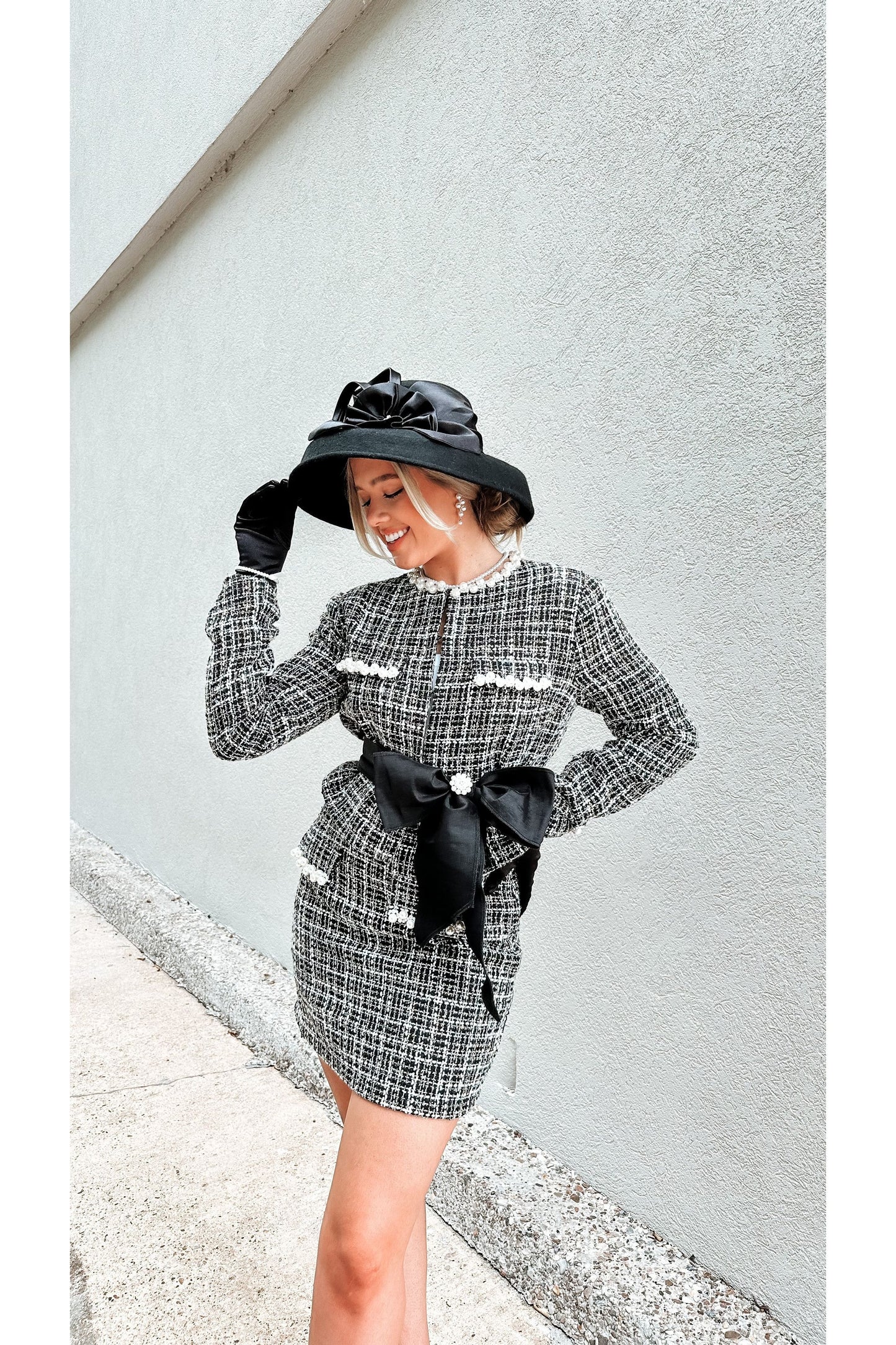 The Laney Collection Tweed Pearl Suit Set-Sets-KCoutureBoutique, women's boutique in Bossier City, Louisiana