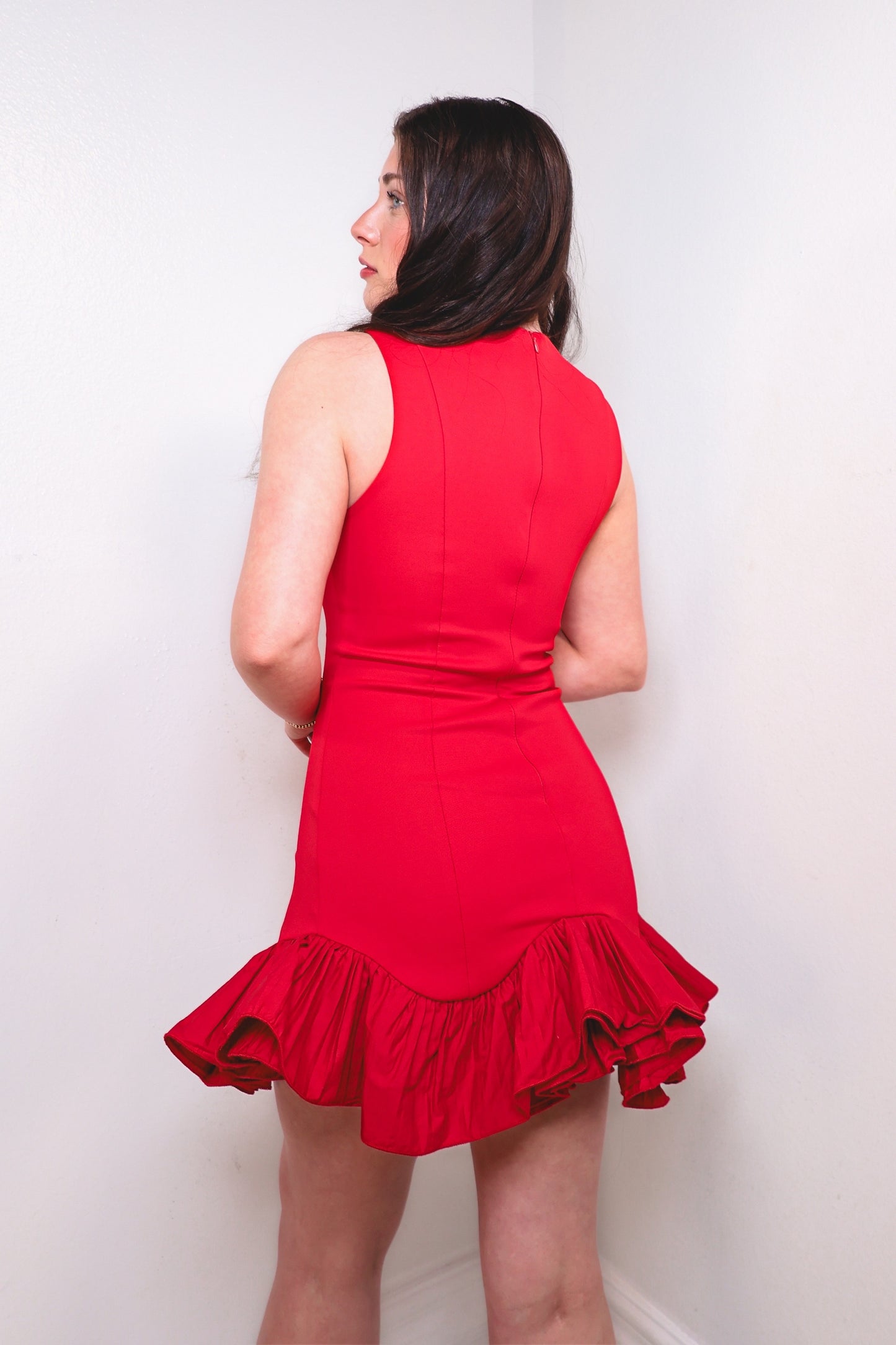 The Flare Effect Ruffled Mini Dress