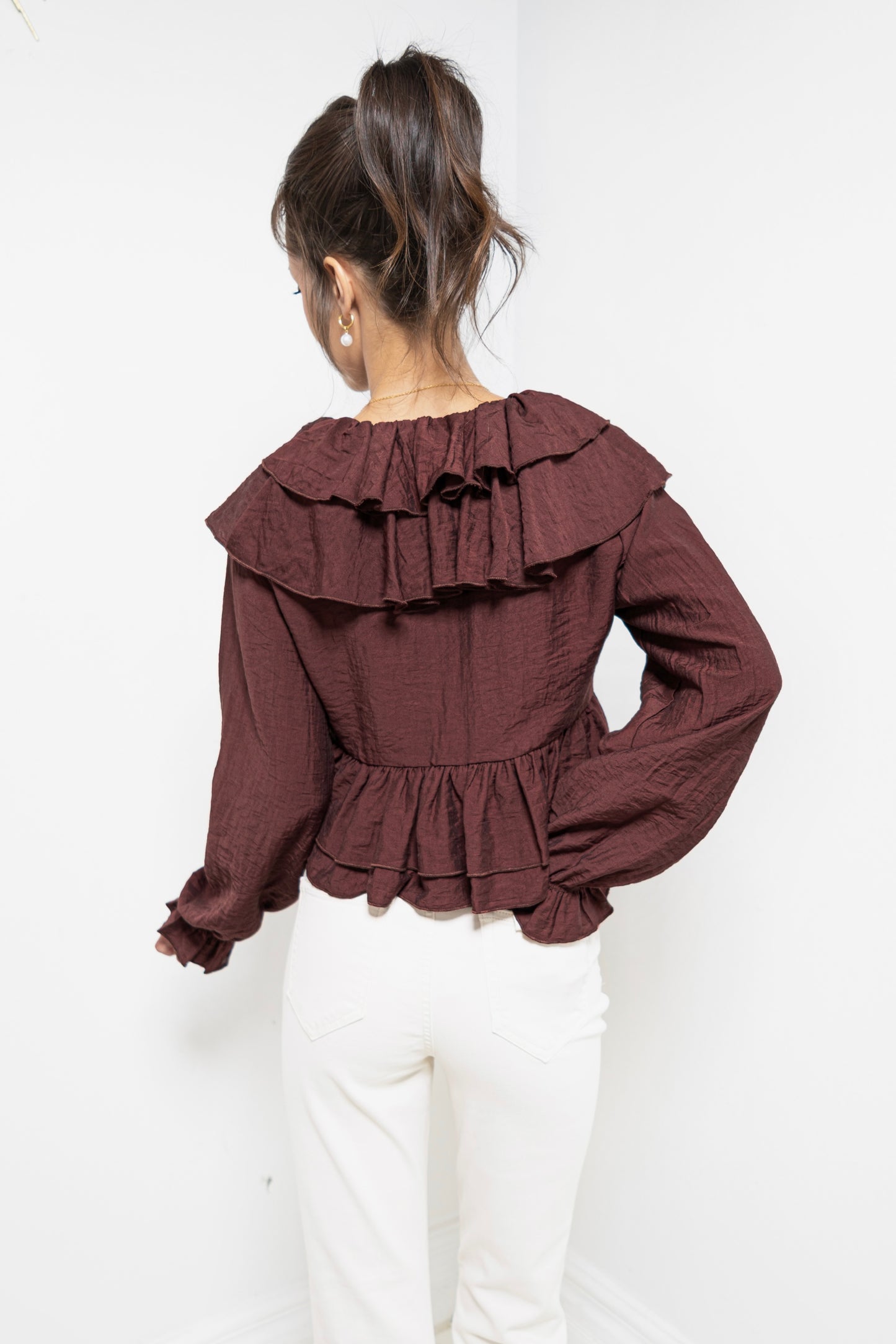 The Kingsley Ruffled Cropped Top