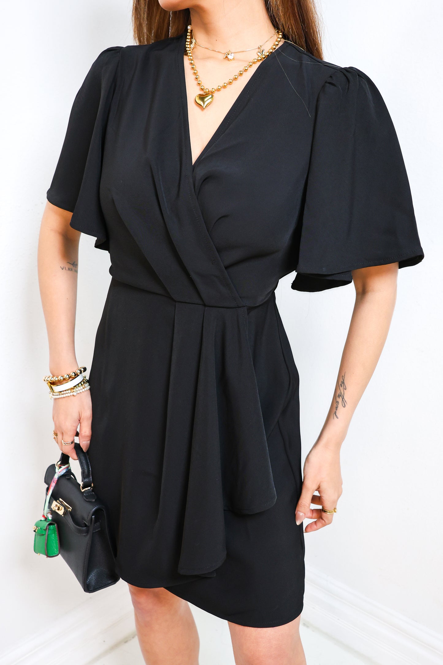 The Luxe Layer Ruffled Wrap Dress