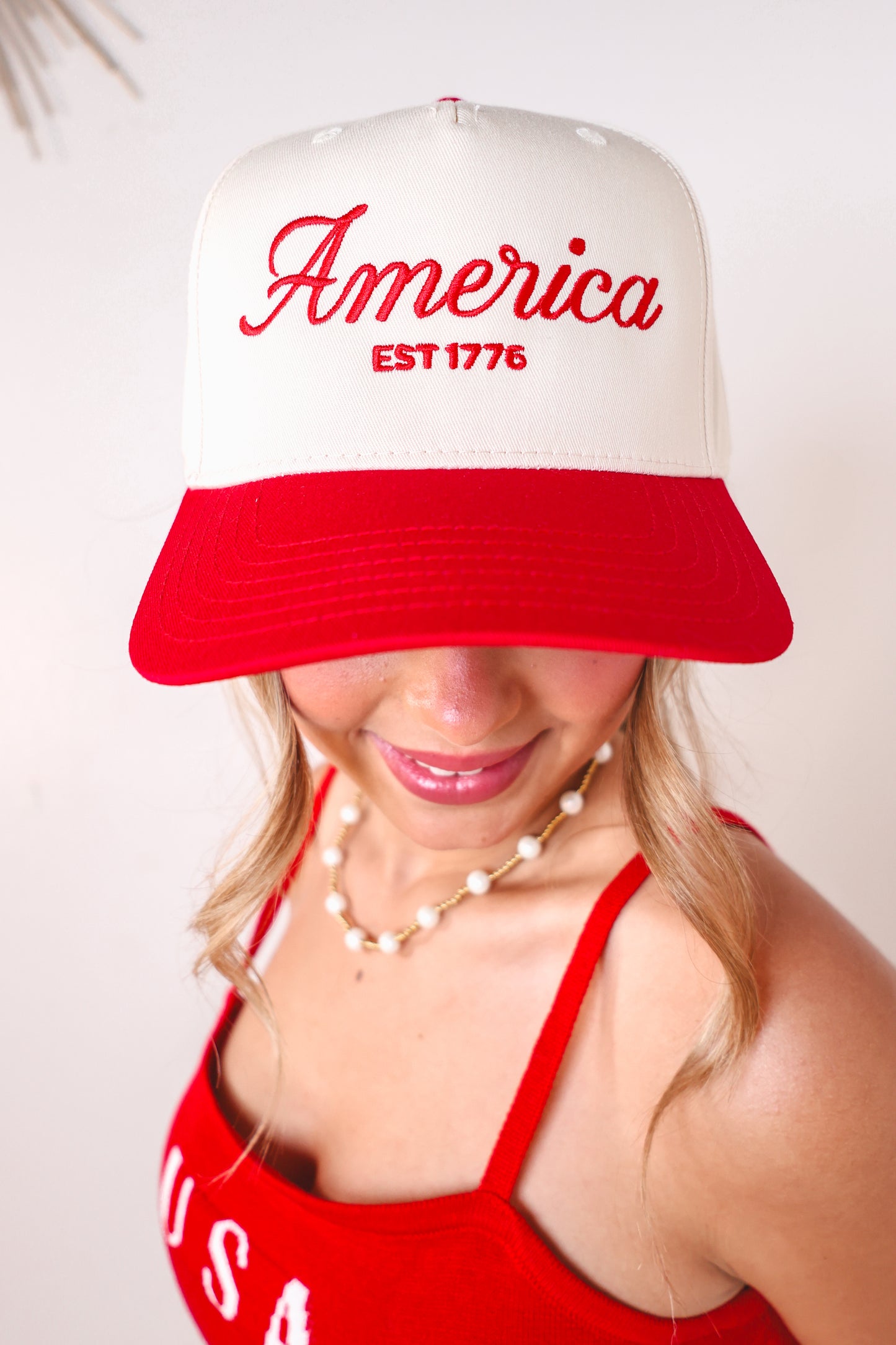 Embroidered America Trucker Hat