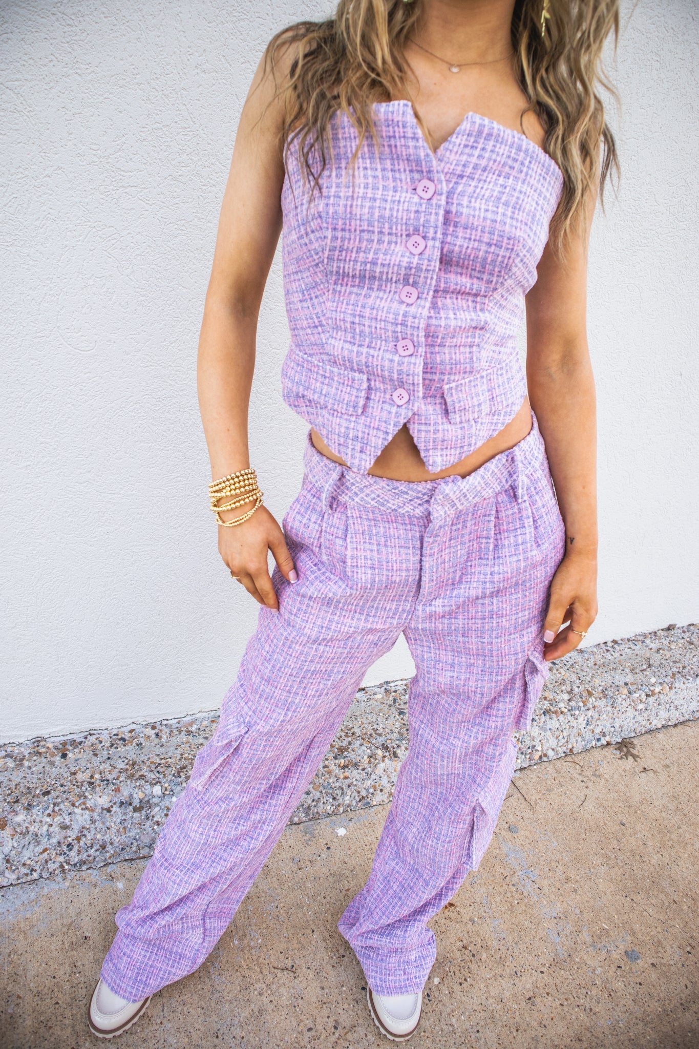 Trend Starter Tweed Cargo Pants-KCoutureBoutique, women's boutique in Bossier City, Louisiana
