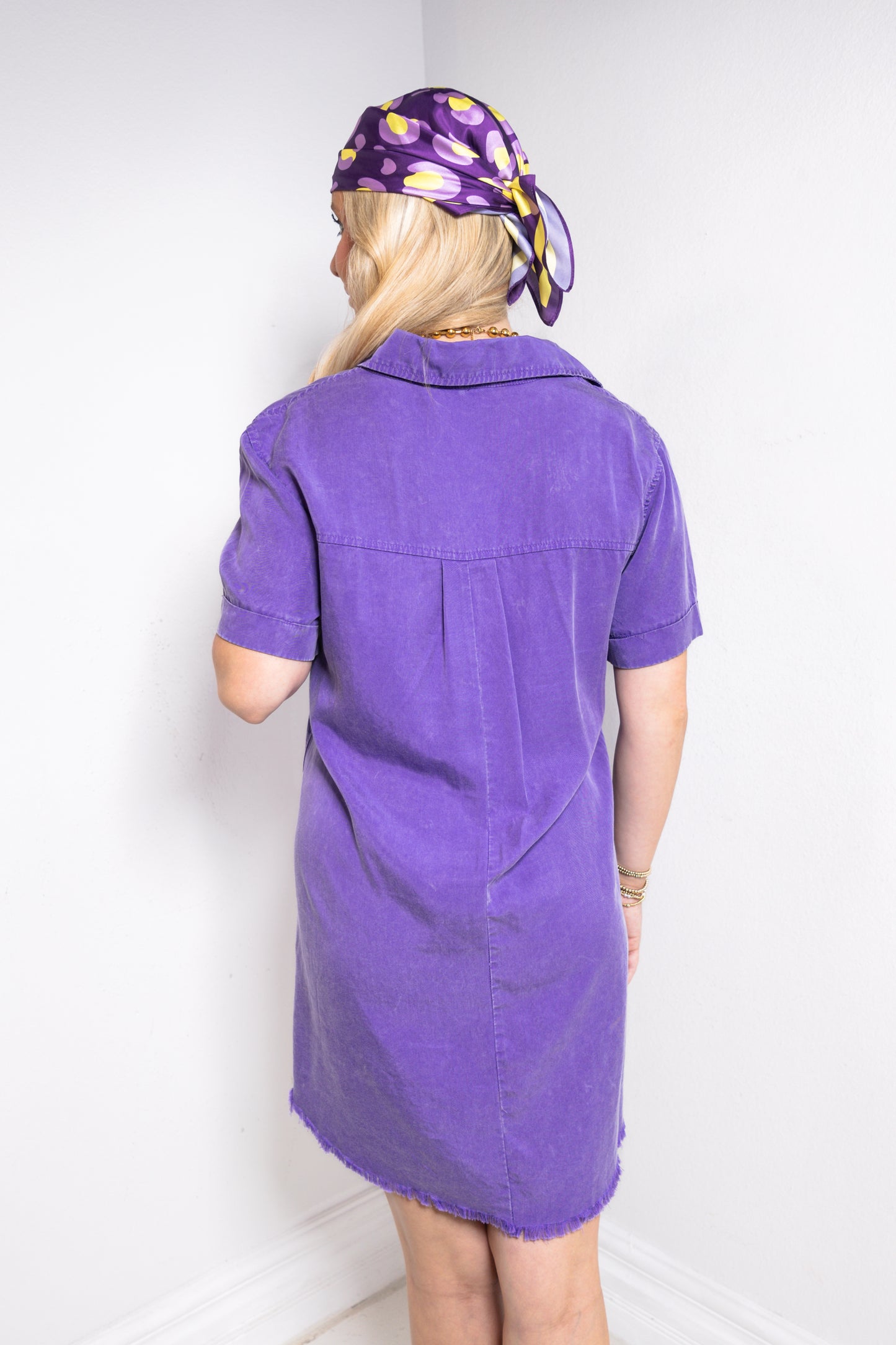 Washed Denim Shirt Dress