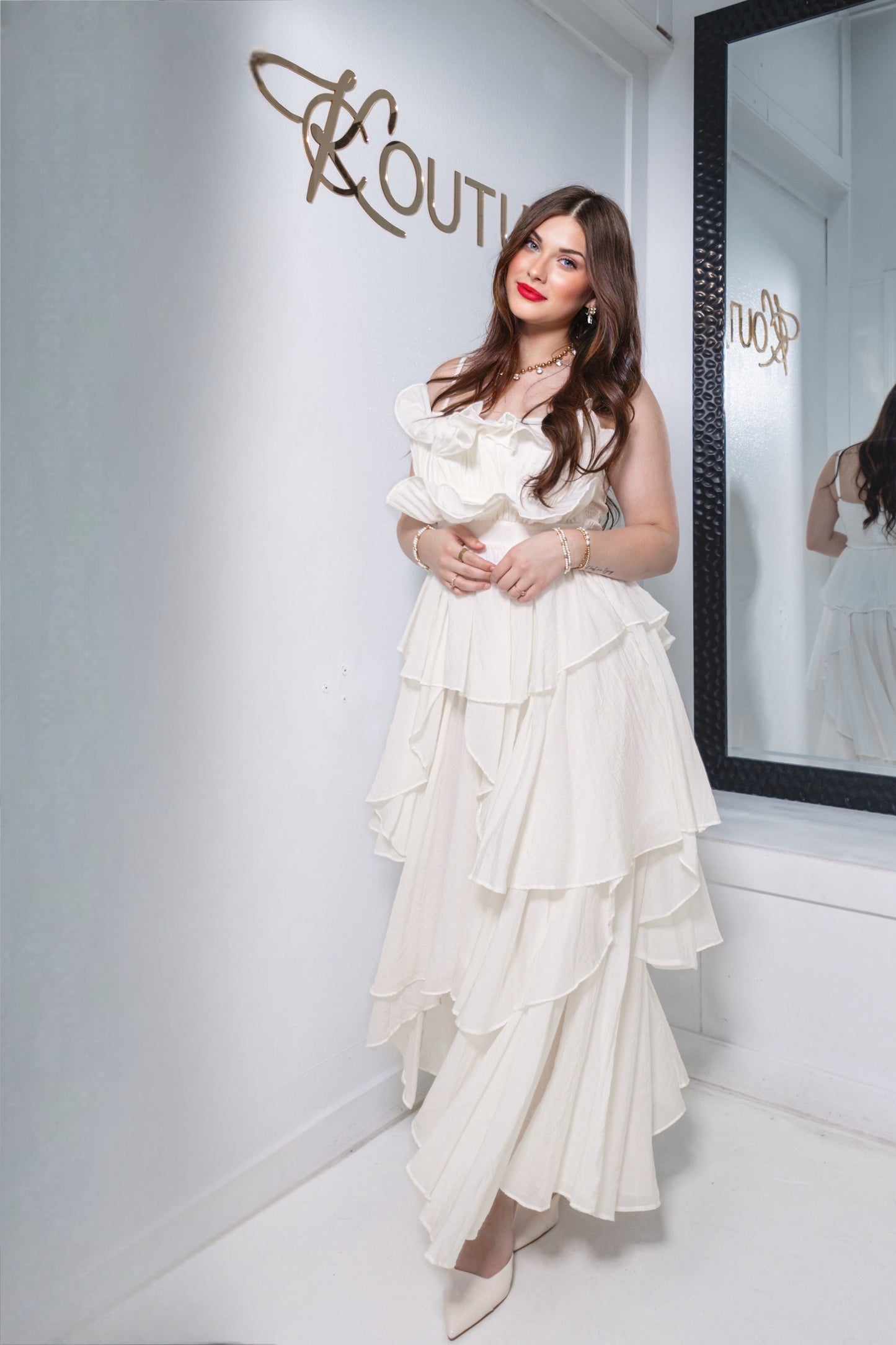 Whispered Promises Layered Pleated Maxi Dress