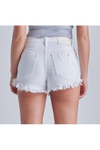 White Super Soft Destroyed High Rise Frayed Shorts-Denim-KCoutureBoutique, women's boutique in Bossier City, Louisiana