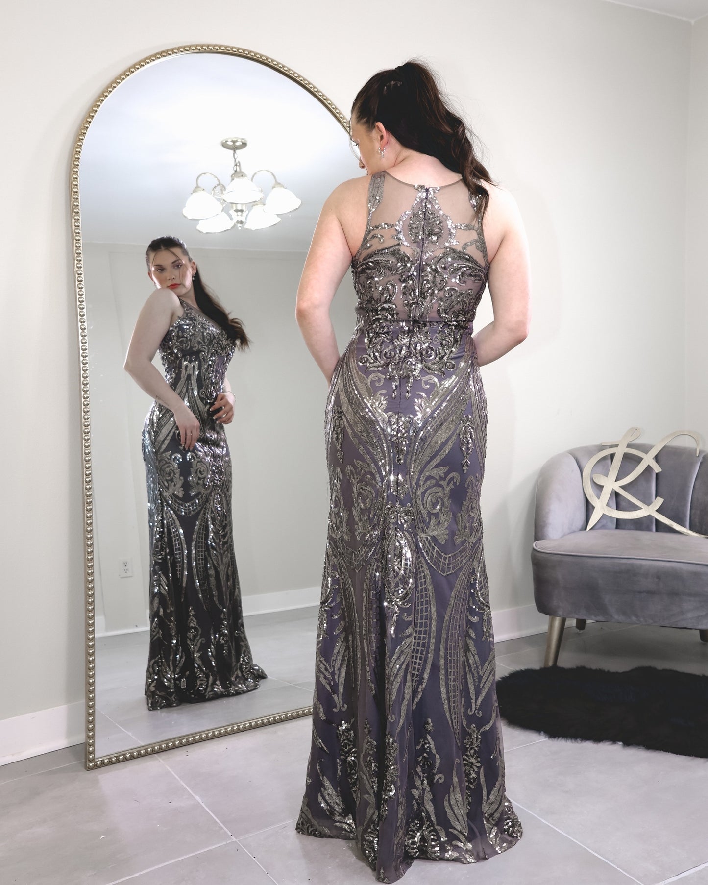 Your Night To Shine Sequin Evening Gown