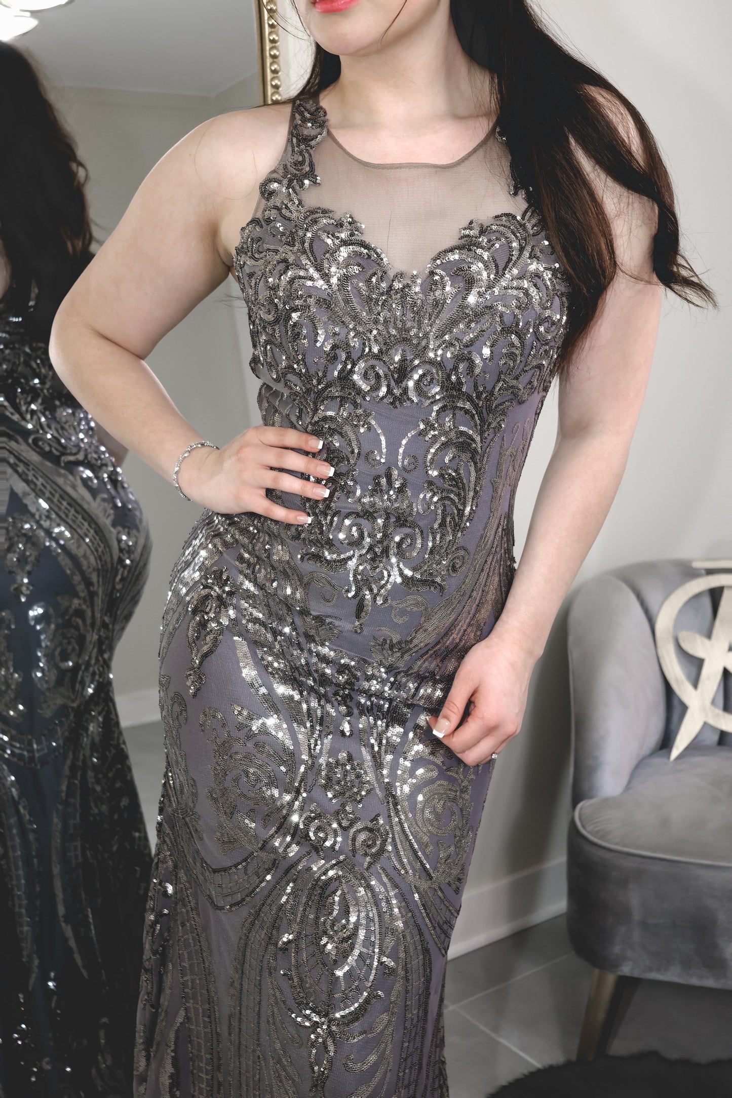 Your Night To Shine Sequin Evening Gown