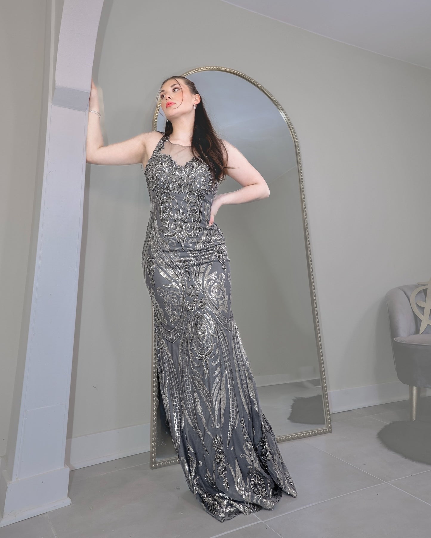 Your Night To Shine Sequin Evening Gown