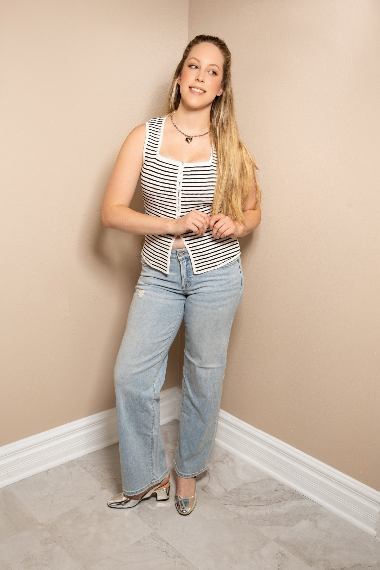 Hamptons Stripe Knit Tank