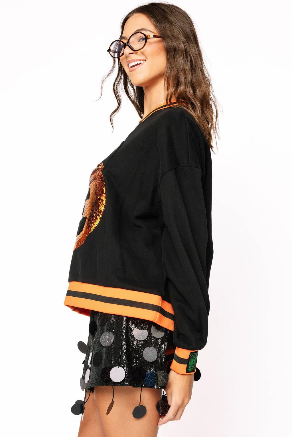 Queen of Sparkles Pumpkin Candy Bucket Sweatshirt
