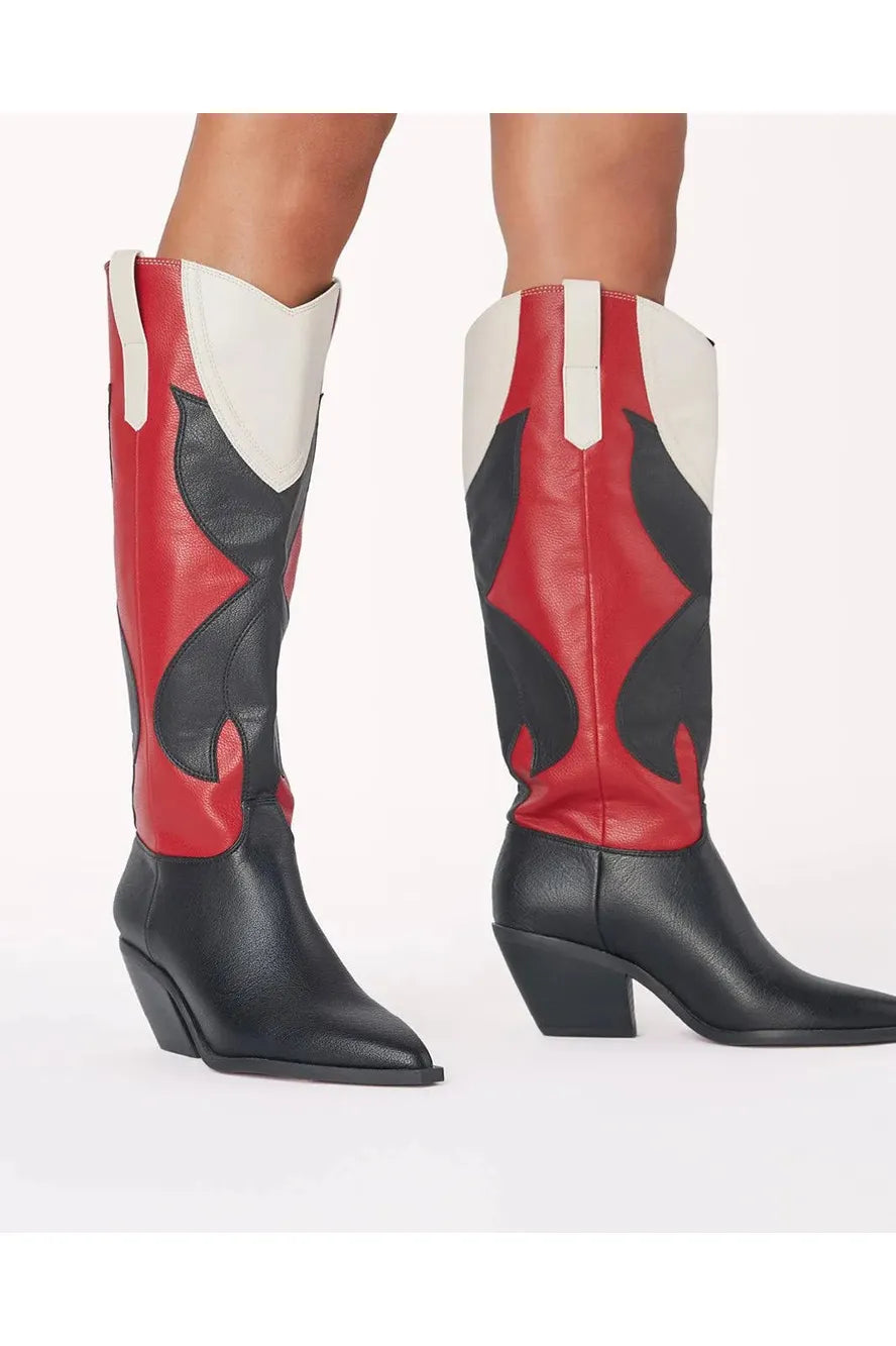 BILLINI Corlie Cherry Black Knee High Boots-Shoes-KCoutureBoutique, women's boutique in Bossier City, Louisiana