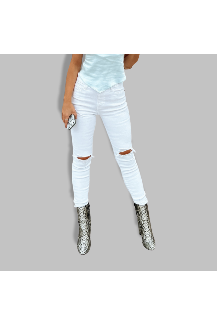 Cello High Rise Distressed Skinny Jean-Bottoms-KCoutureBoutique, women's boutique in Bossier City, Louisiana