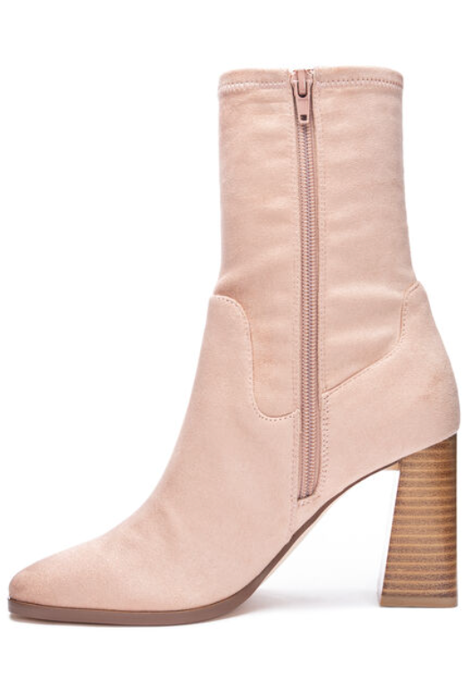 Chinese Laundry Kyrie Natural Suede Bootie-Shoes-KCoutureBoutique, women's boutique in Bossier City, Louisiana