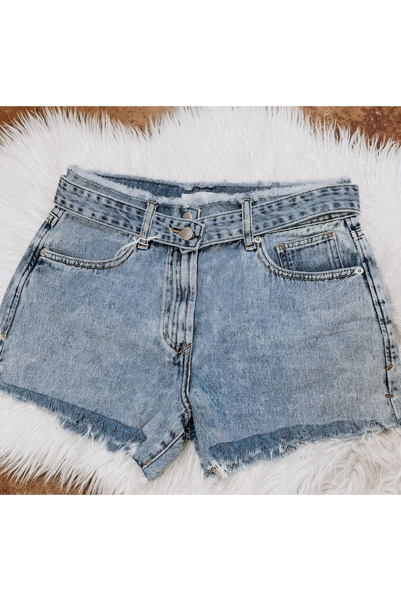 Dear John Carrie Frayed Denim Shorts