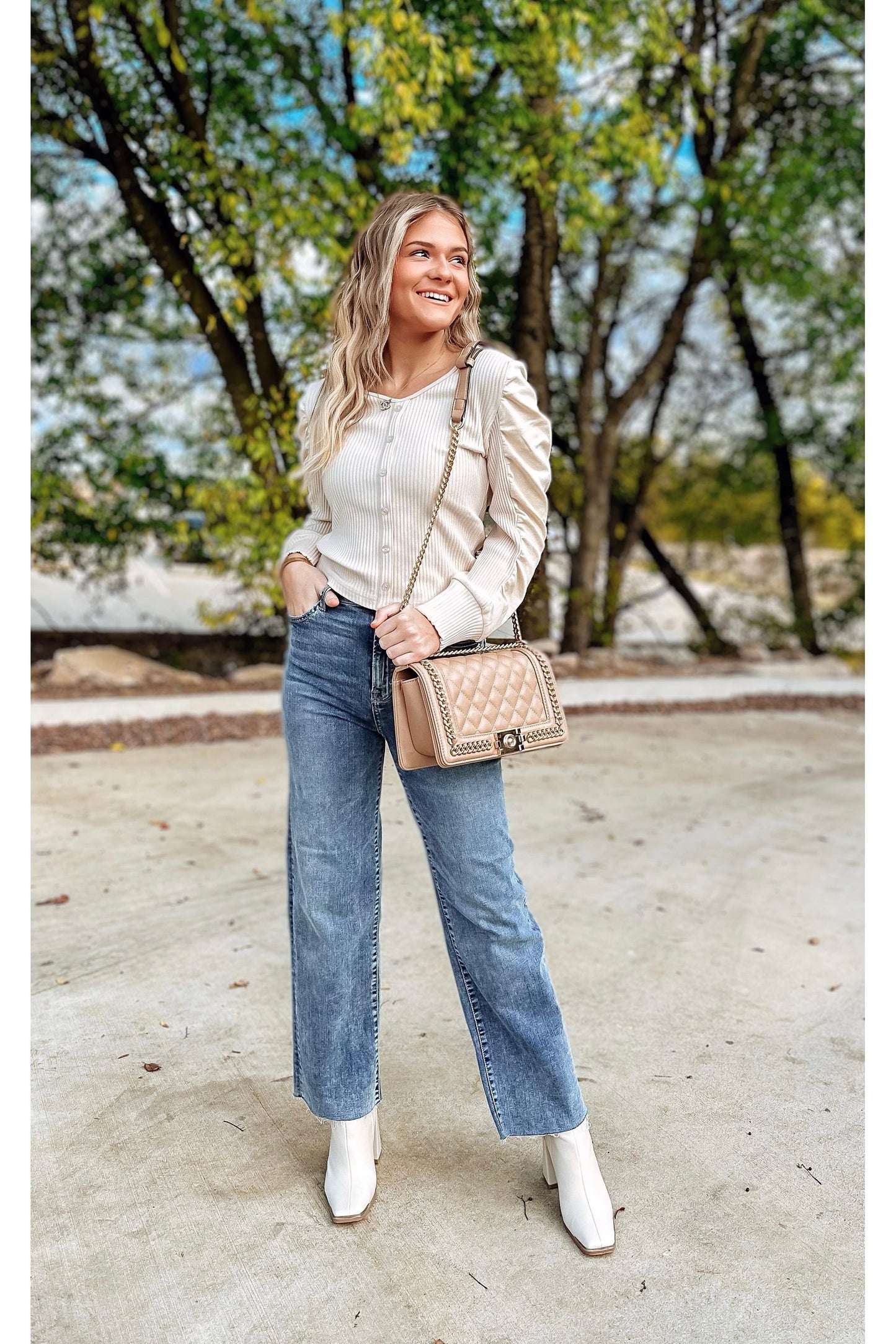 Dear John Ruched Long Sleeve Button Down Top-Top-KCoutureBoutique, women's boutique in Bossier City, Louisiana