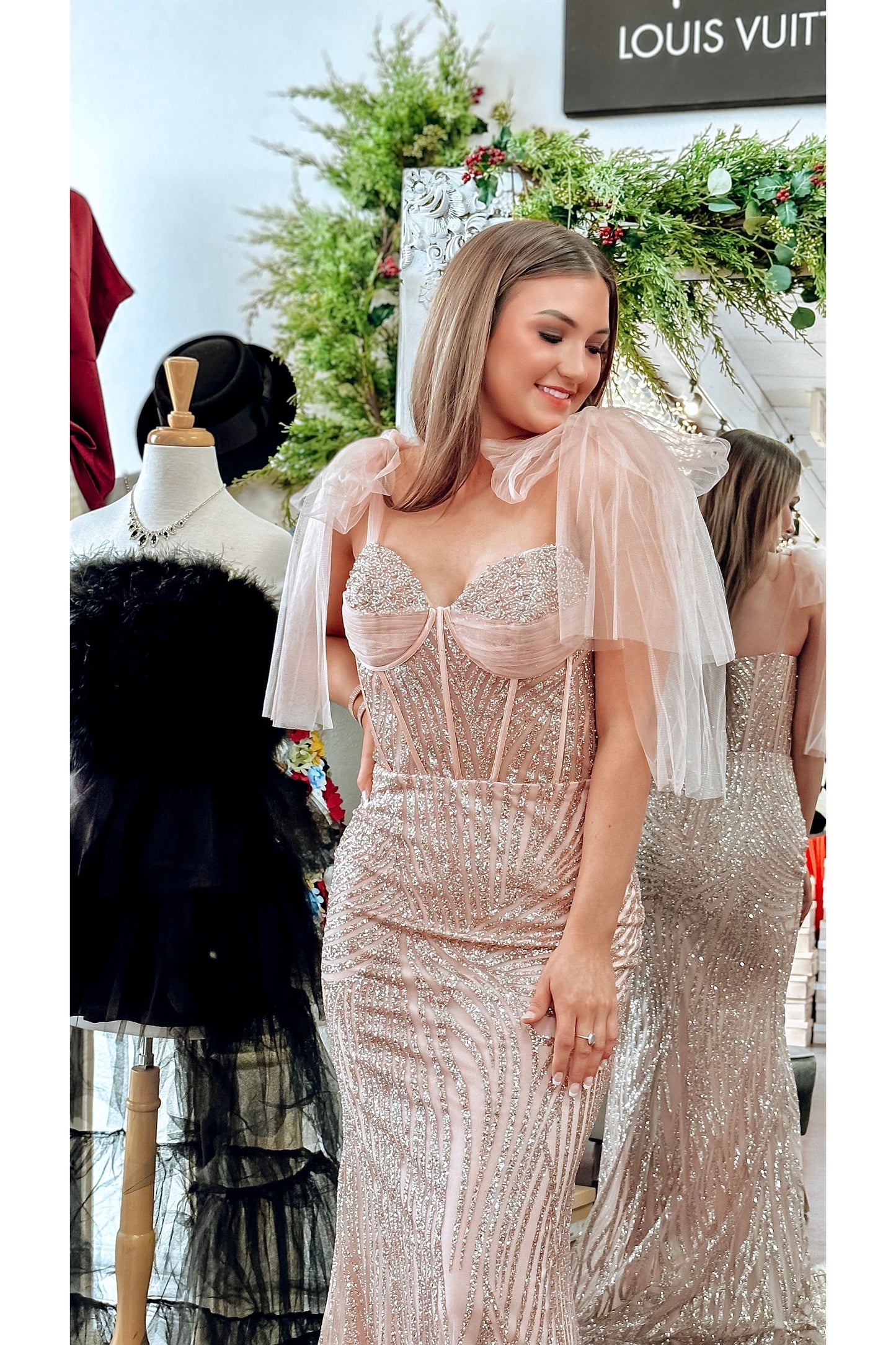 Forever Timeless Sequin Evening Dress-Dresses-KCoutureBoutique, women's boutique in Bossier City, Louisiana