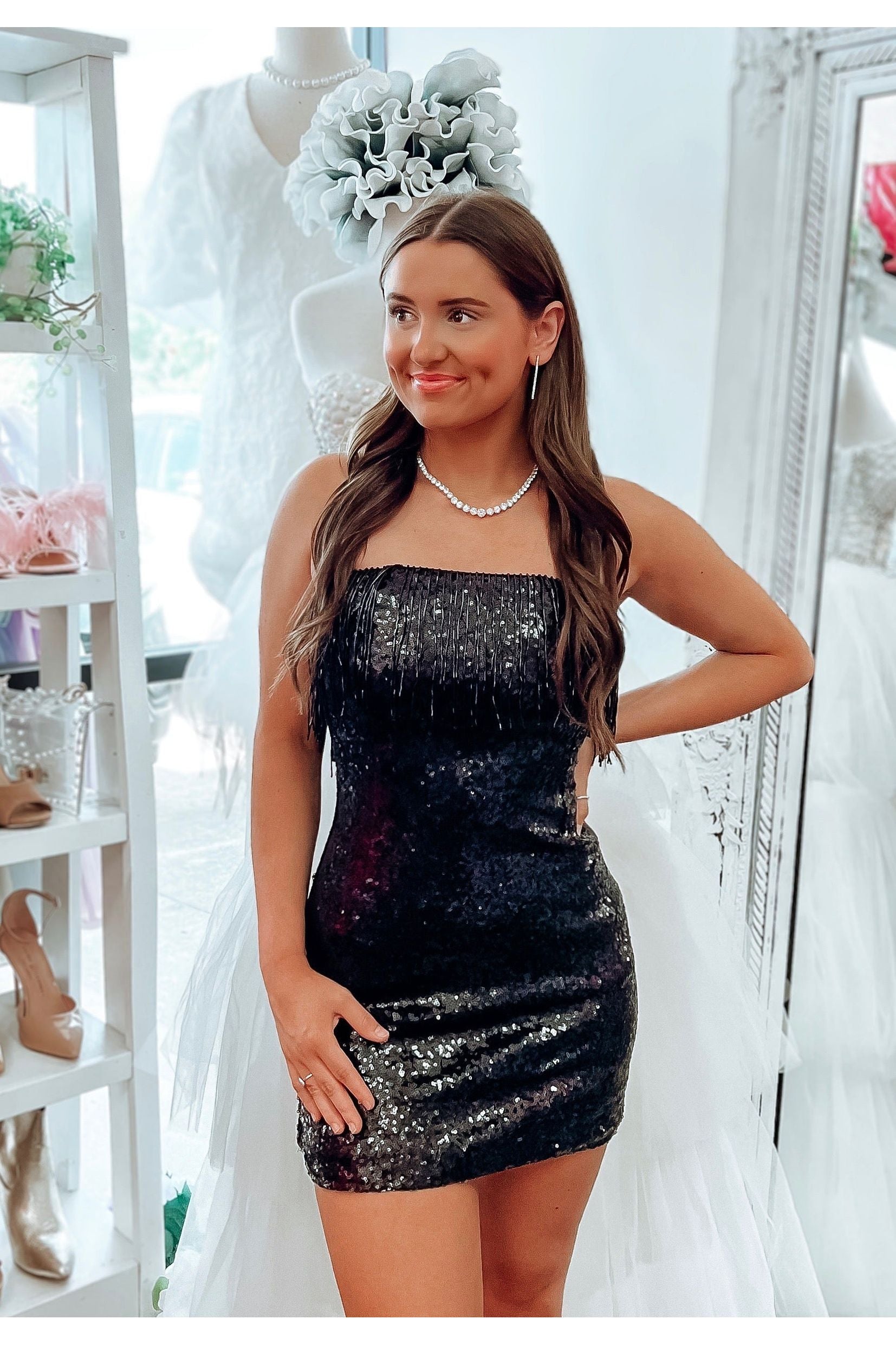 Glamour Fringes Sparkle Sequin Mini Dress Glamour Fringes Sparkle Sequin Mini Dress