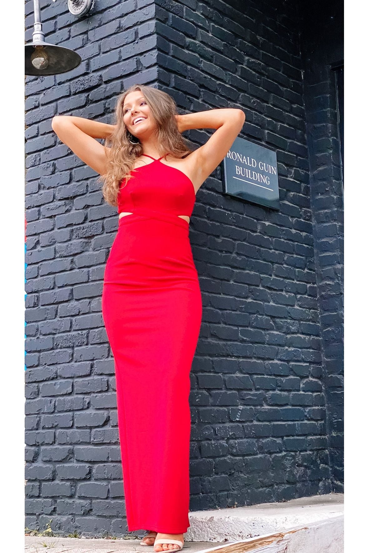 Guest To Impress Cutout Maxi Dress Red / Medium Guest To Impress Cutout Maxi Dress Red / Medium
