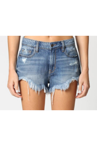 Hidden Light Wash Super Frayed High Rise Shorts-Apparel & Accessories-KCoutureBoutique, women's boutique in Bossier City, Louisiana
