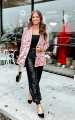 In Bloom Pink Satin Blazer Jacket-Outerwear-KCoutureBoutique, women's boutique in Bossier City, Louisiana