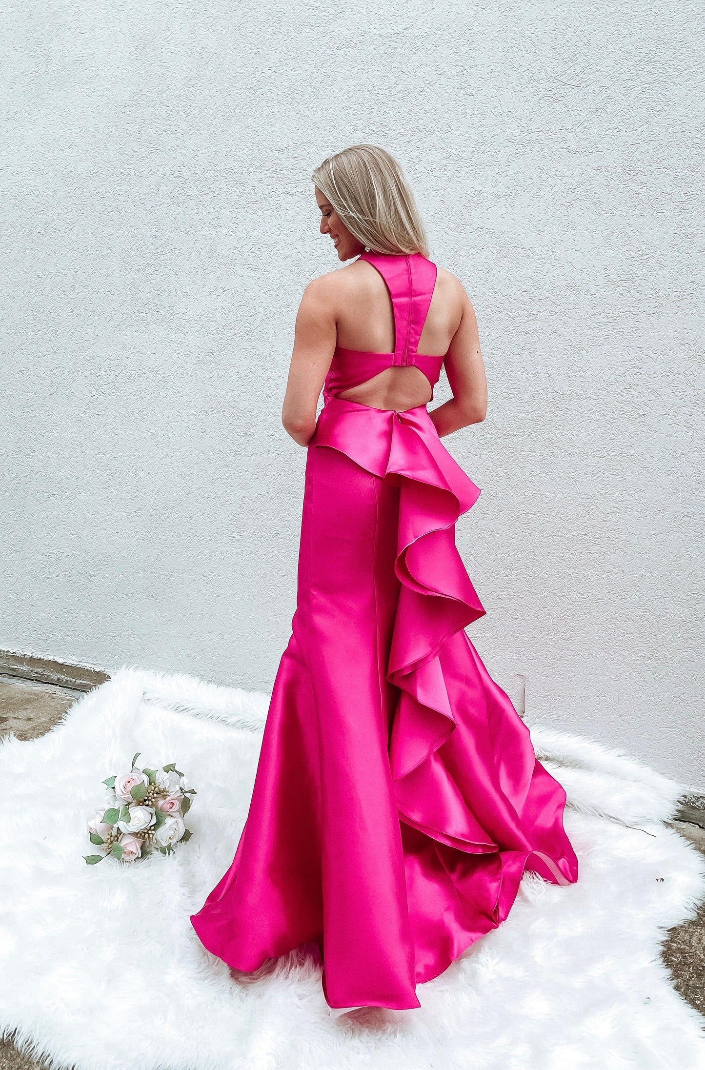 Rosetta Statement Evening Dress-Dresses-KCoutureBoutique, women's boutique in Bossier City, Louisiana
