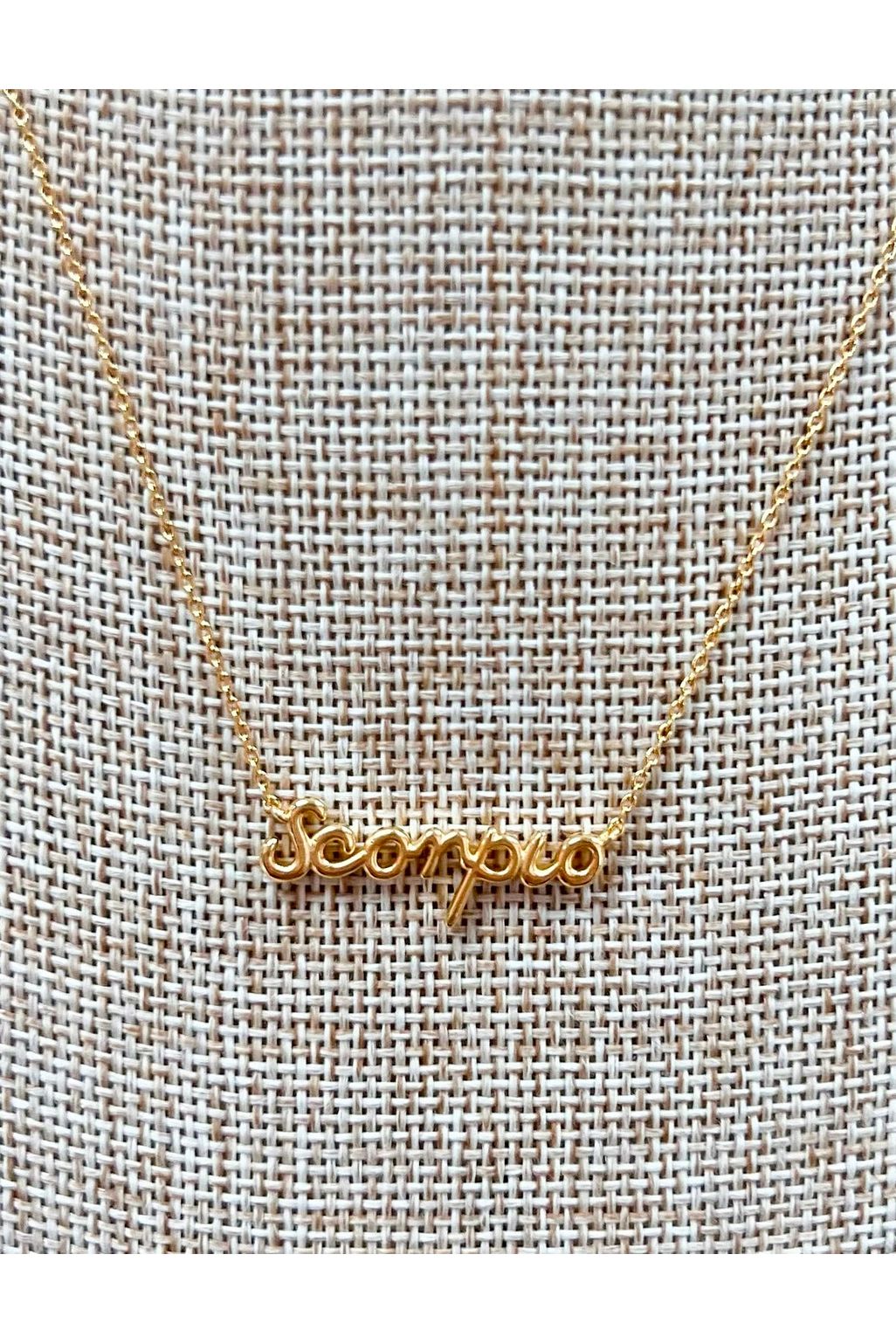 Zodiac Script Necklace-Accessories-KCoutureBoutique, women's boutique in Bossier City, Louisiana