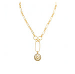 Zoe Lion Medallion Lariat Necklace-Necklaces-KCoutureBoutique, women's boutique in Bossier City, Louisiana