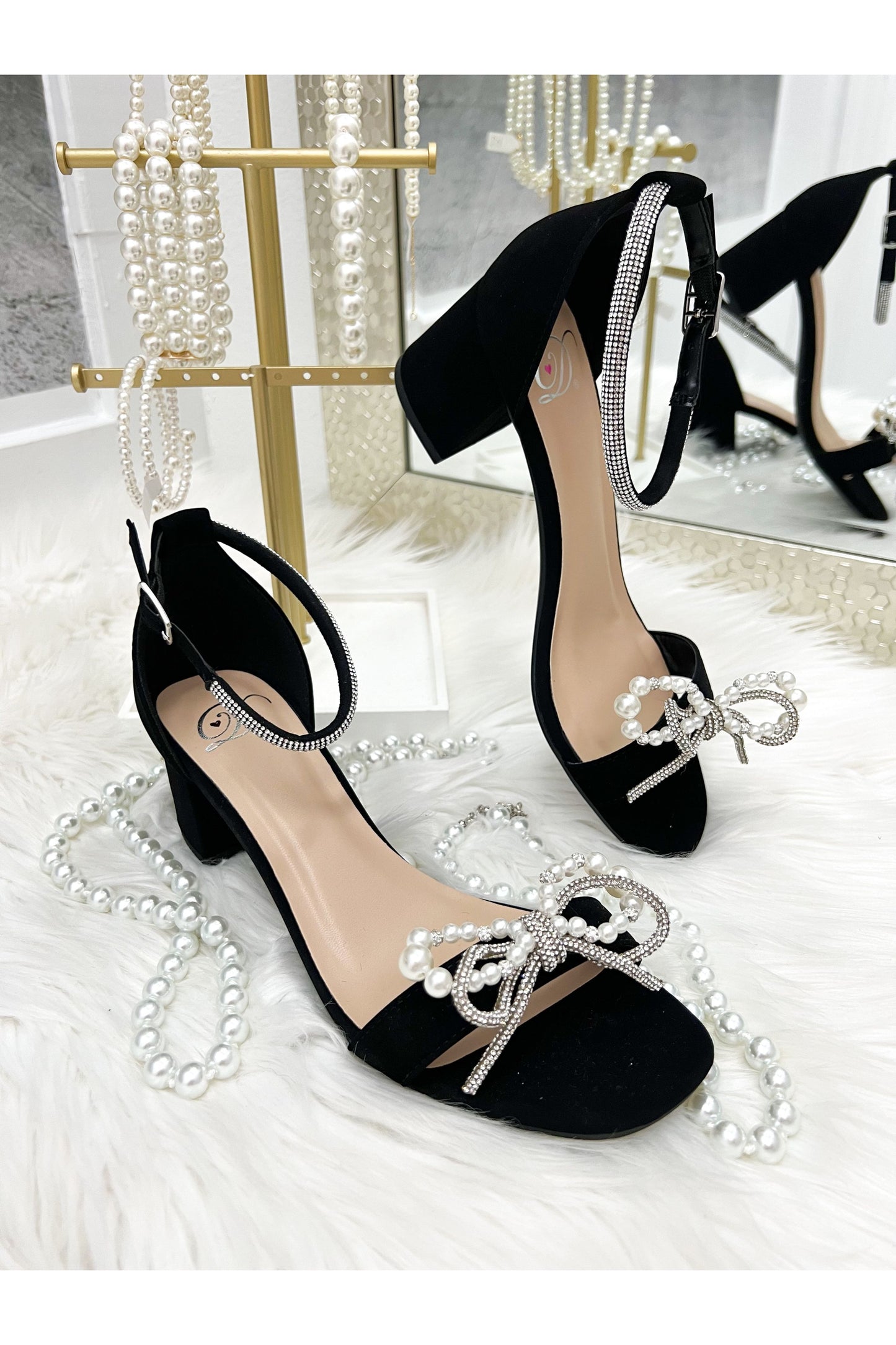 Pearls and Rhinestones Classic Heels